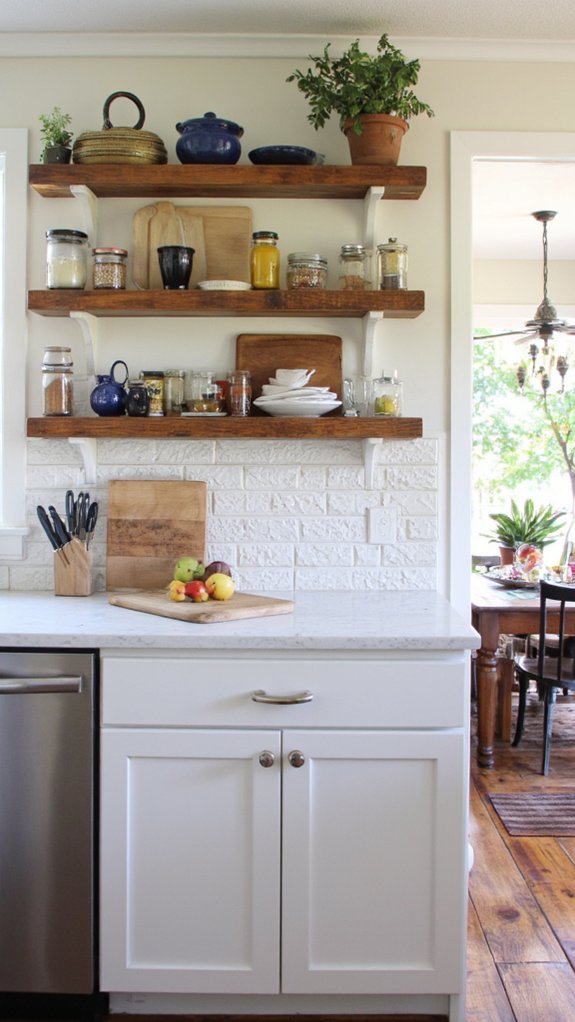 stylish open shelving decor