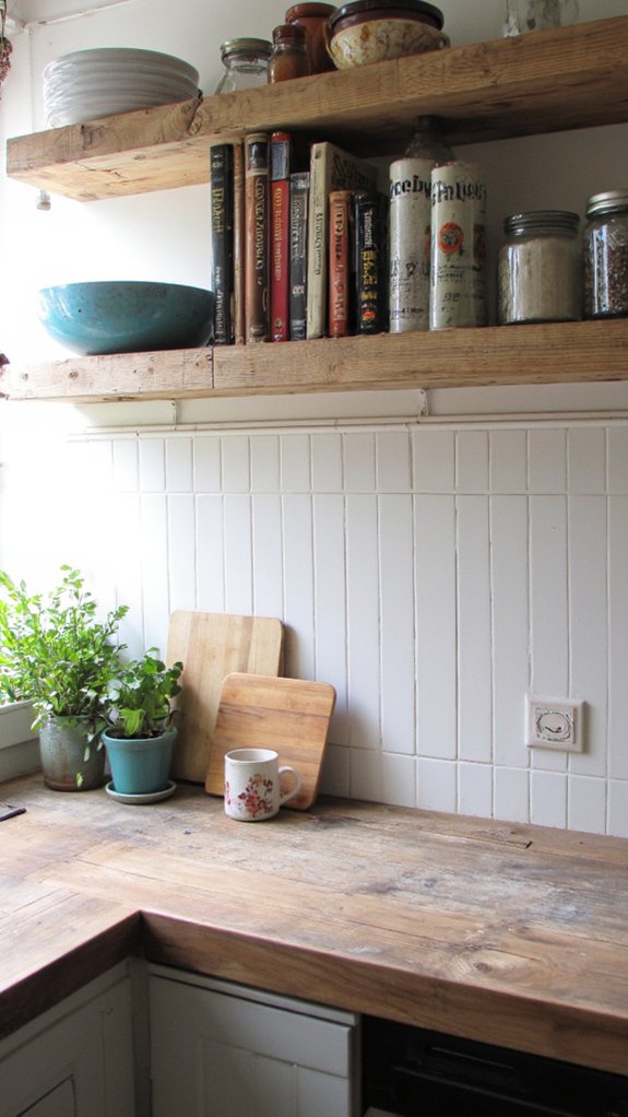 stylish open shelving design