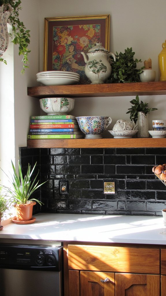 stylish open shelving solution