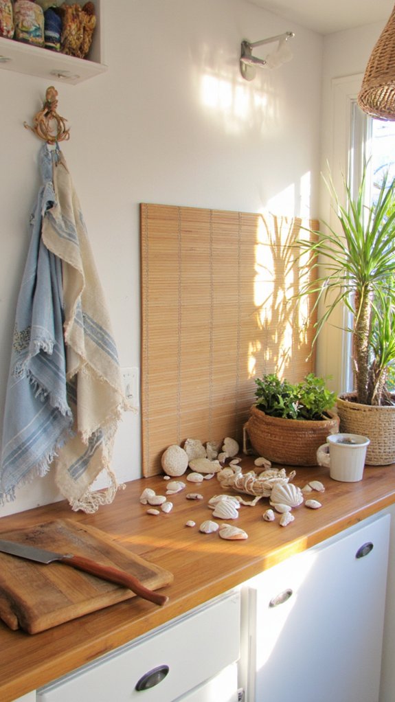 sustainable bamboo coastal backsplash