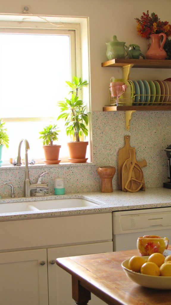terrazzo enhances kitchen aesthetics