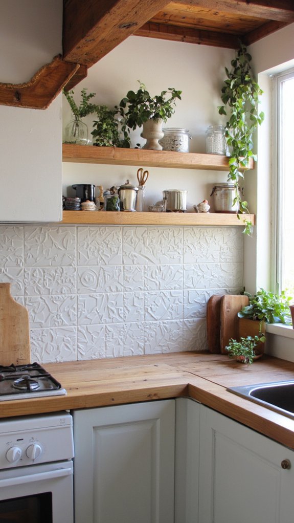 textured 3d kitchen panels