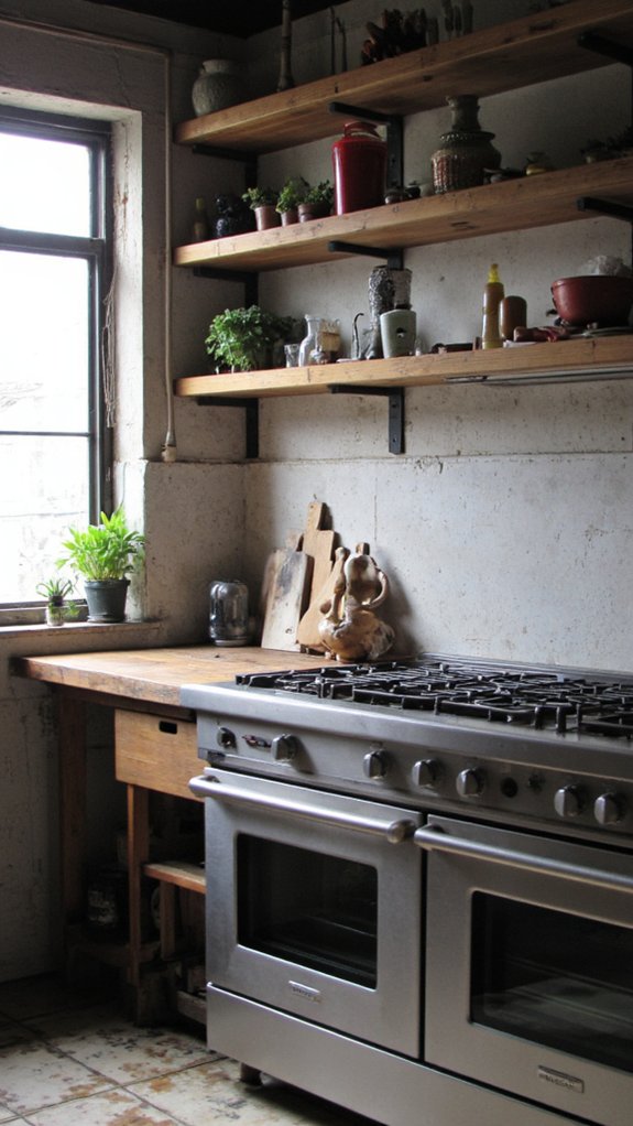textured concrete kitchen design