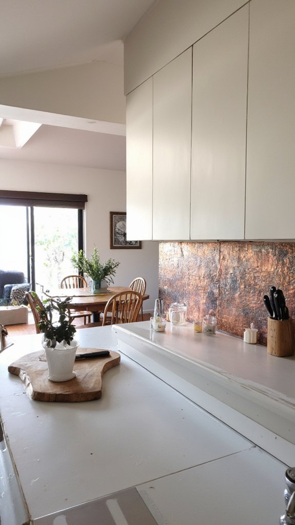 textured metal kitchen backsplashes