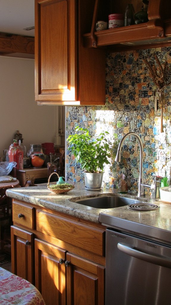 textured mosaic tile impact