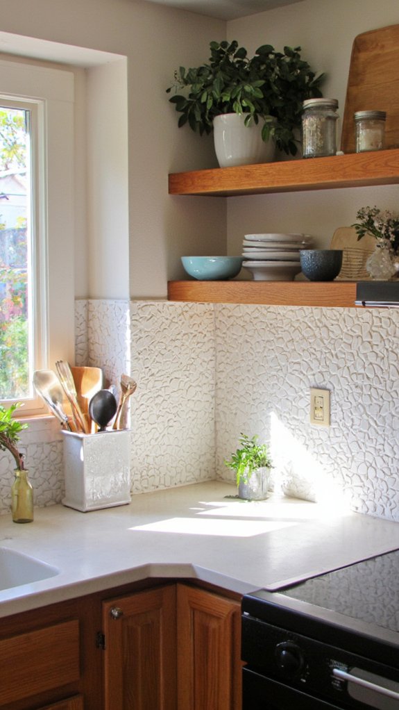 textured tiles enhance kitchens