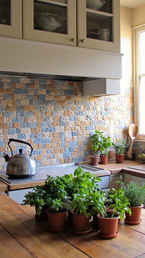 textured tiles enhance kitchens