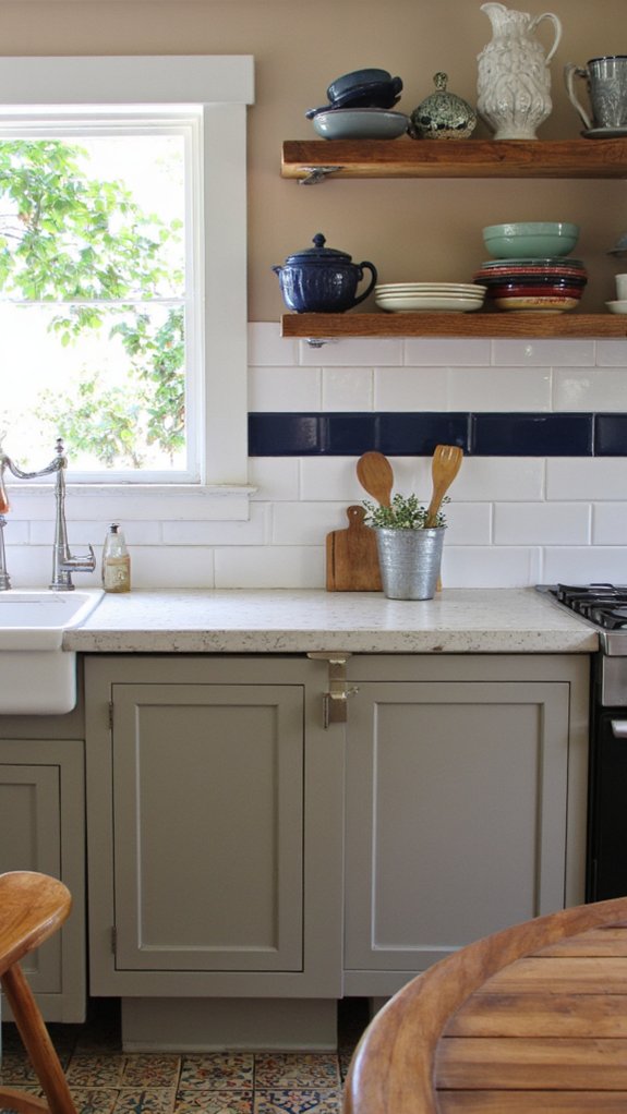 timeless contrast with subway tiles