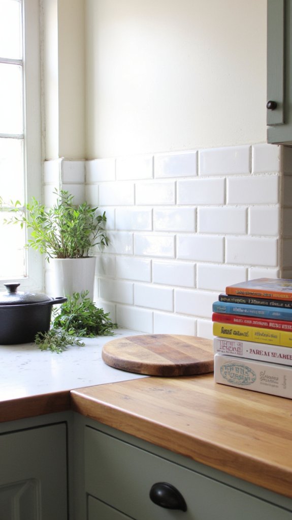 timeless easy to clean backsplash