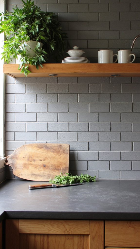 timeless gray subway tiles