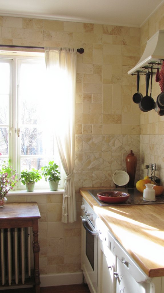 transform kitchen with travertine