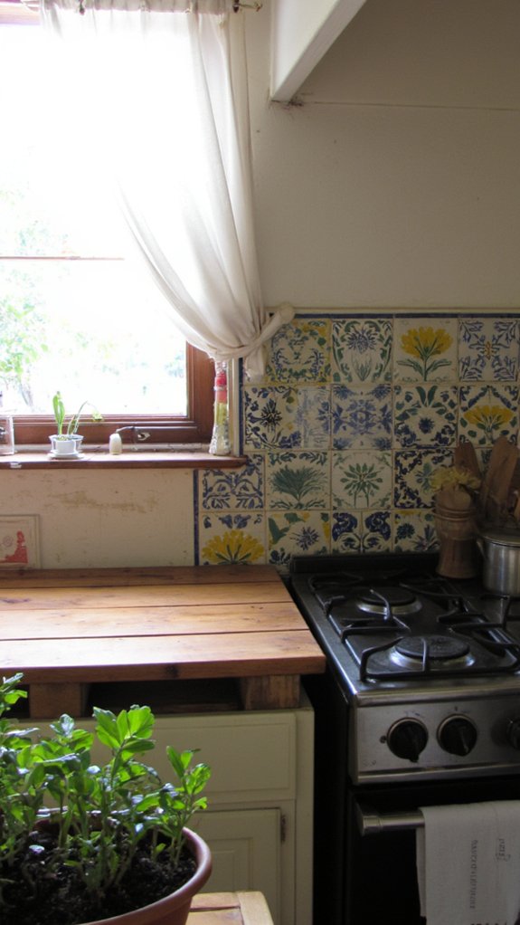 unique artistic kitchen tiles