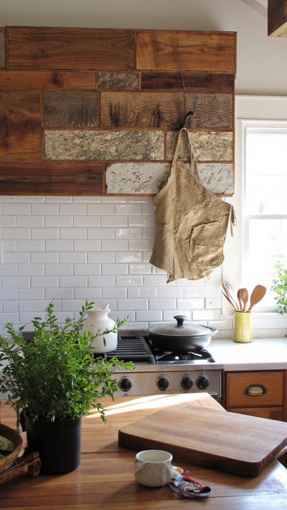 unique backsplash material combinations