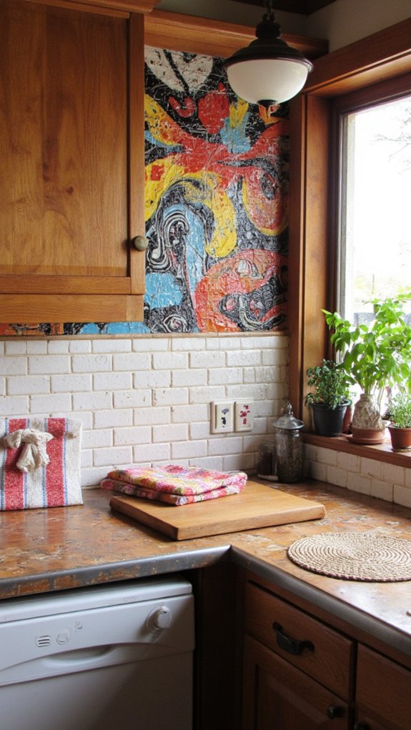 unique custom backsplash artwork