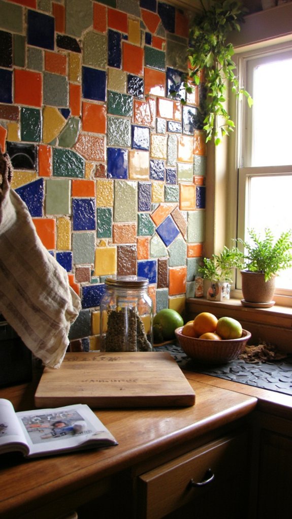 unique mosaic backsplash design
