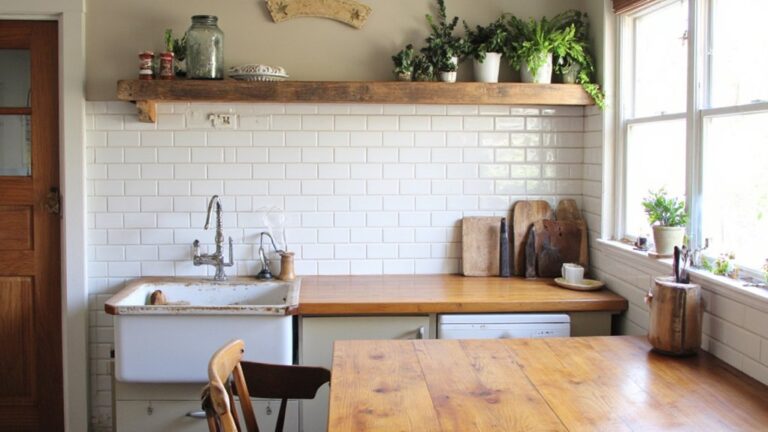 vertical subway tile backsplash