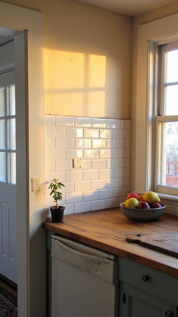 vertical tiles create height