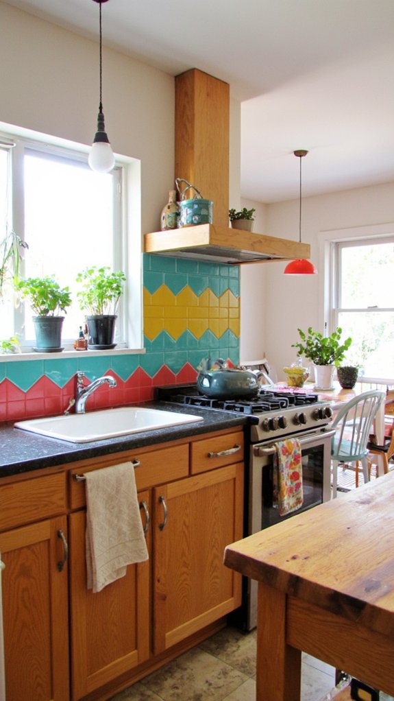 vibrant vinyl kitchen transformation