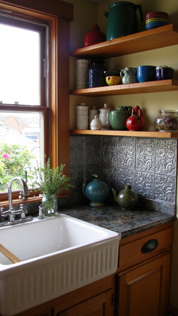 vintage tin backsplashes charm