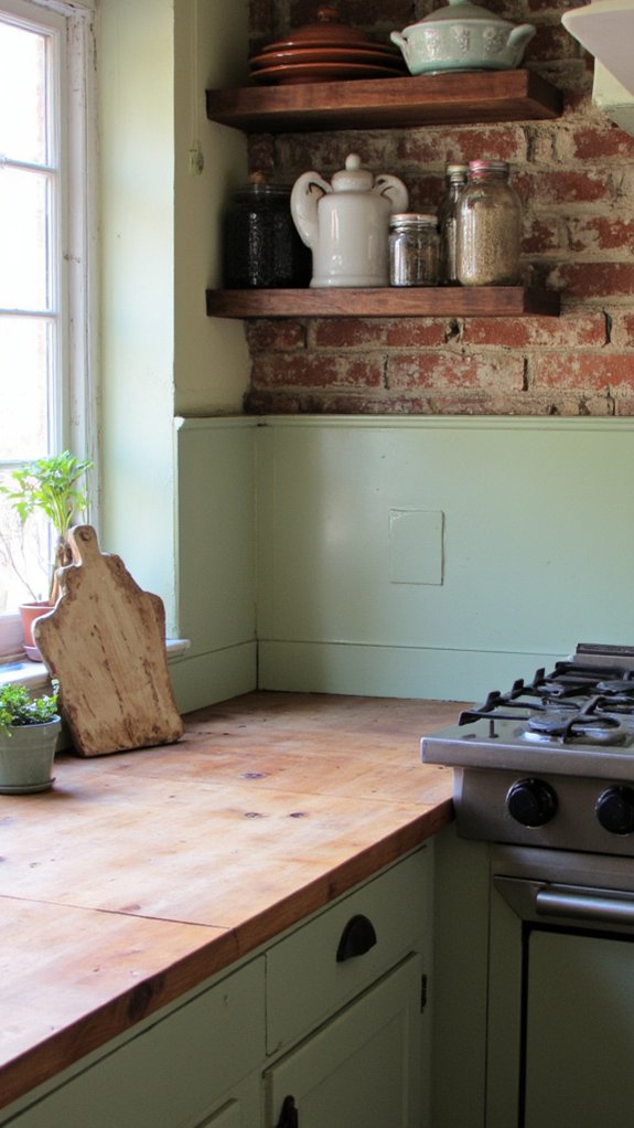 warm wooden kitchen accents