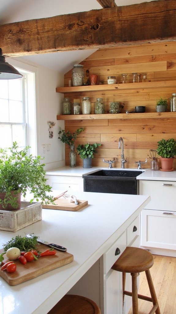 wood paneling kitchen charm