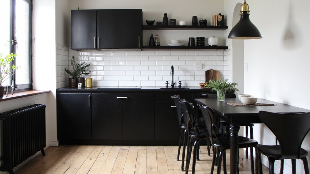 bold black furniture accents