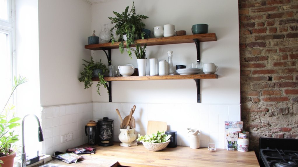 bold contrast in shelving