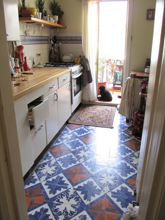 bold geometric kitchen patterns