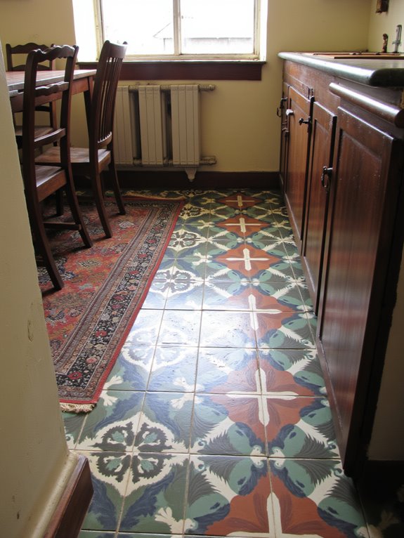 bold retro patterned tiles