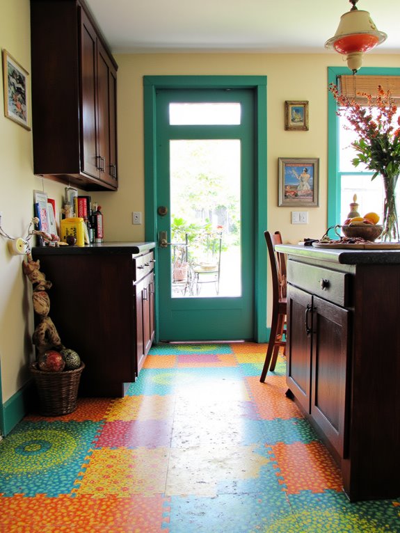 bright colorful durable flooring
