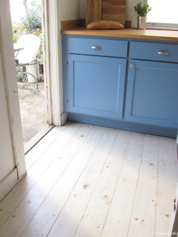 bright contrast with blue