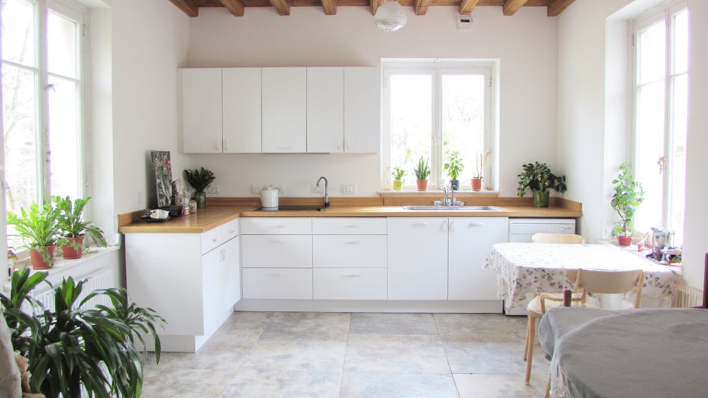 bright white walls brighten