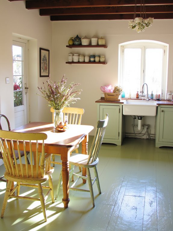 charming painted wood floors