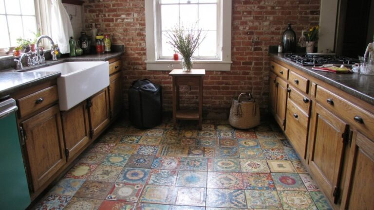 charming vintage kitchen flooring