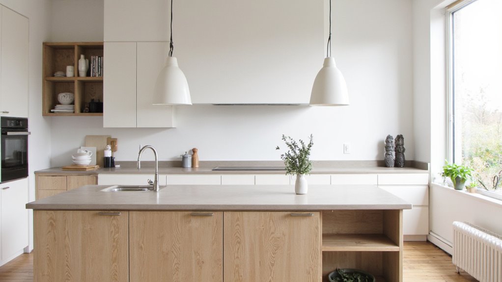 clean functional kitchen design