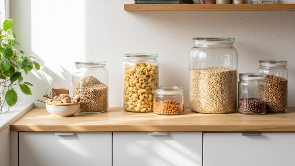 clear containers enhance visibility