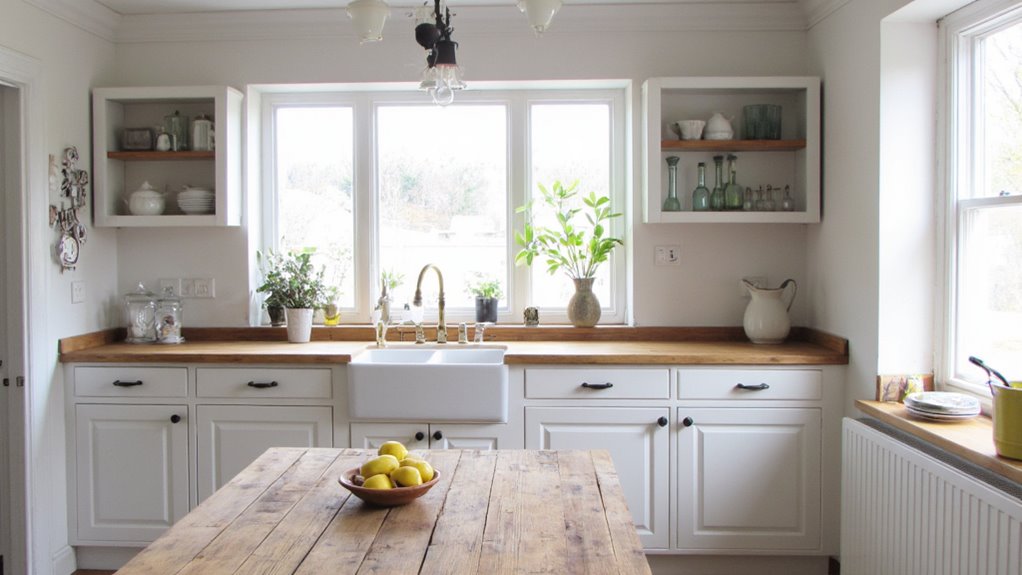 clutter free scandinavian farmhouse kitchen