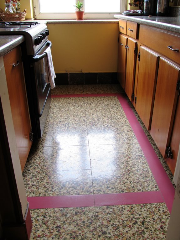 colorful durable retro flooring