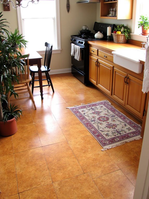 comfortable sustainable kitchen flooring