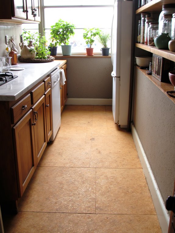 comfortable sustainable kitchen flooring