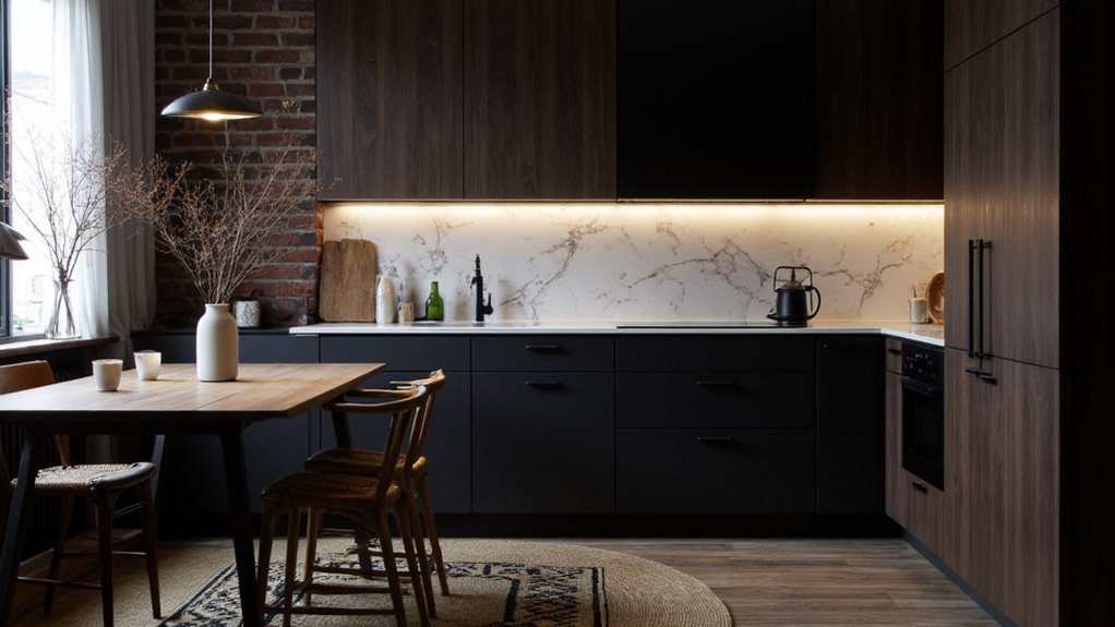 contrast in kitchen design