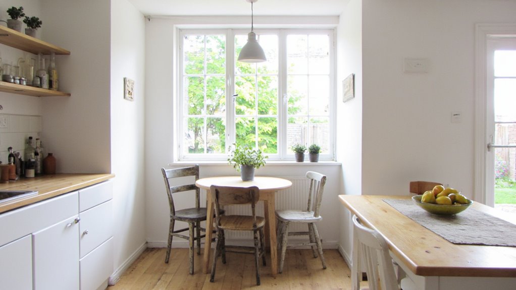 cozy breakfast nook setup