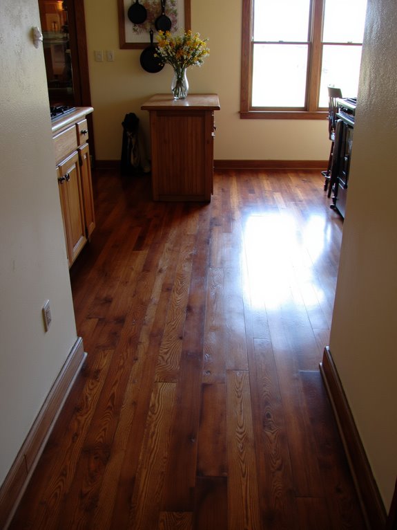 cozy dark oak kitchen