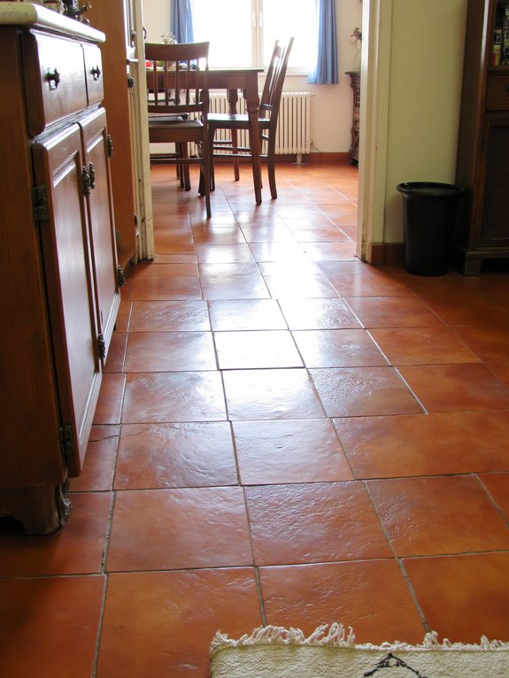 cozy earthy terracotta tiles