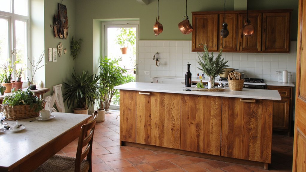 cozy natural materials kitchen