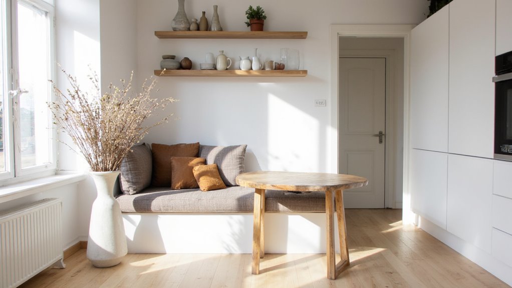 cozy nook with natural materials