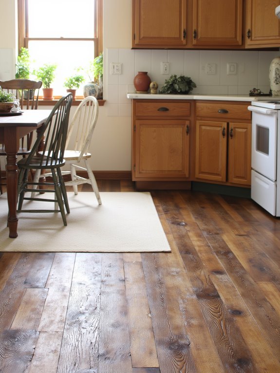 cozy rustic barnwood flooring