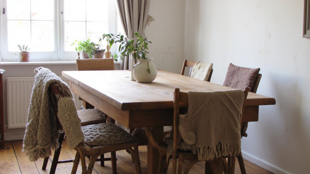 cozy textured fabric accents