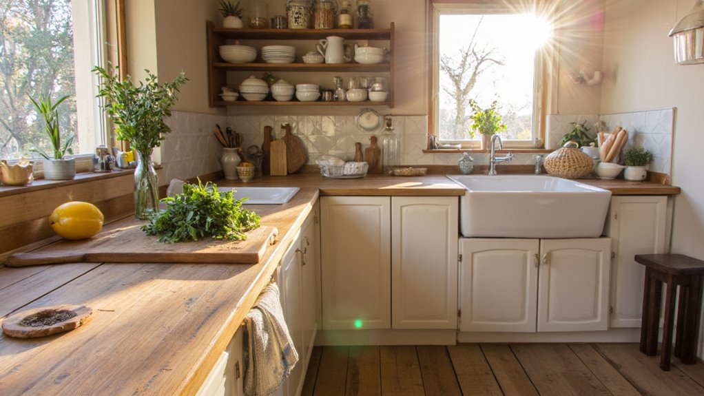 cozy wooden kitchen elements