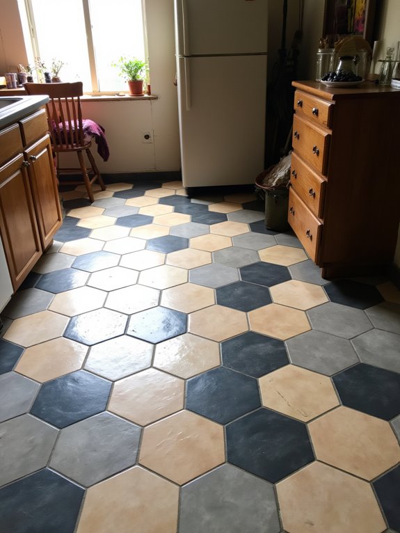 distinctive hexagonal tile designs